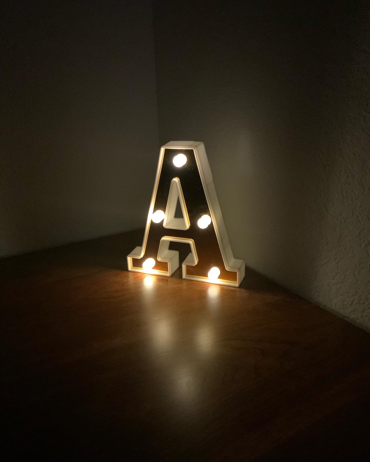 Light Up Letter 6" 3D Gold Marquee Letters & Numbers | Warm White | A - Z | 0 - 9 |