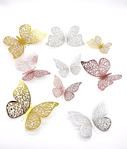 Butterfly decorations - 24 pieces