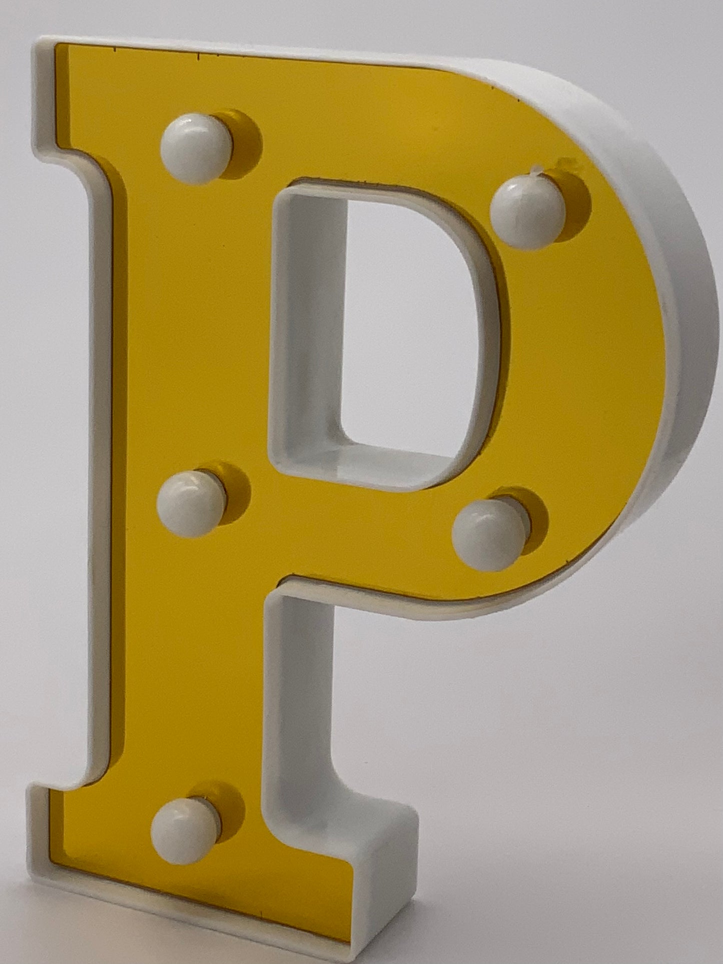 Light Up Letter 6" 3D Gold Marquee Letters & Numbers | Warm White | A - Z | 0 - 9 |