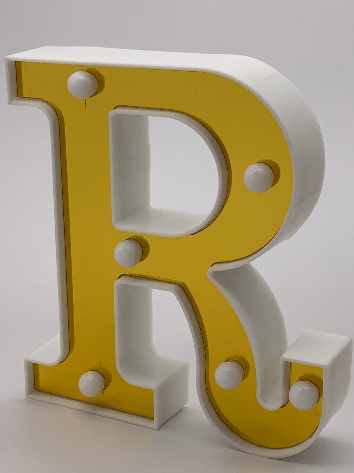 Light Up Letter 6" 3D Gold Marquee Letters & Numbers | Warm White | A - Z | 0 - 9 |