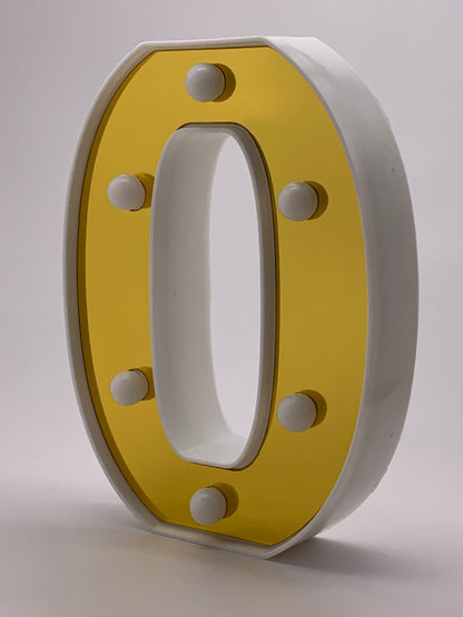 Light Up Letter 6" 3D Gold Marquee Letters & Numbers | Warm White | A - Z | 0 - 9 |