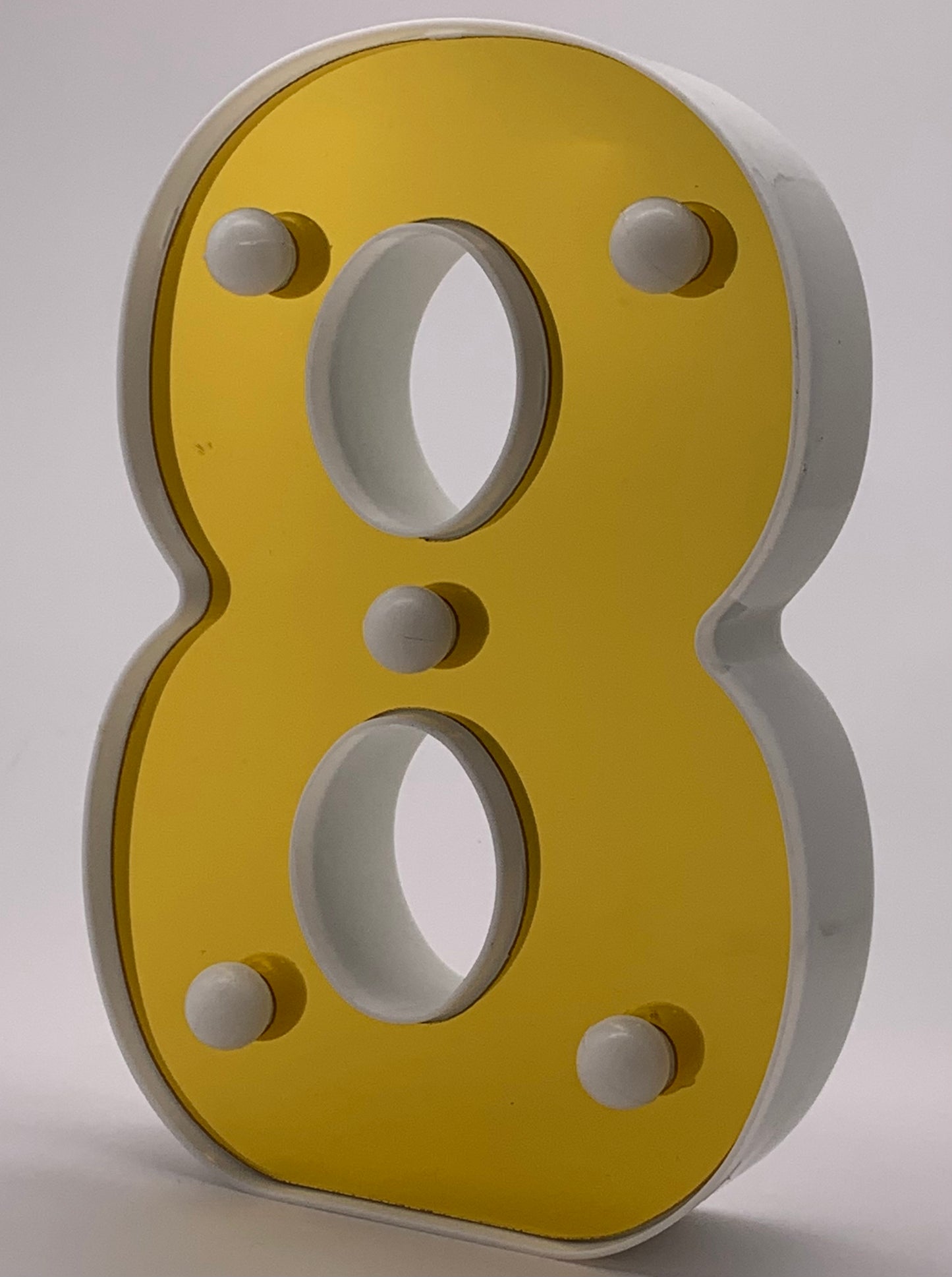 Light Up Letter 6" 3D Gold Marquee Letters & Numbers | Warm White | A - Z | 0 - 9 |