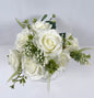 Rose Bush 7 head with filler Ivory color front image 7CirclesUSA
